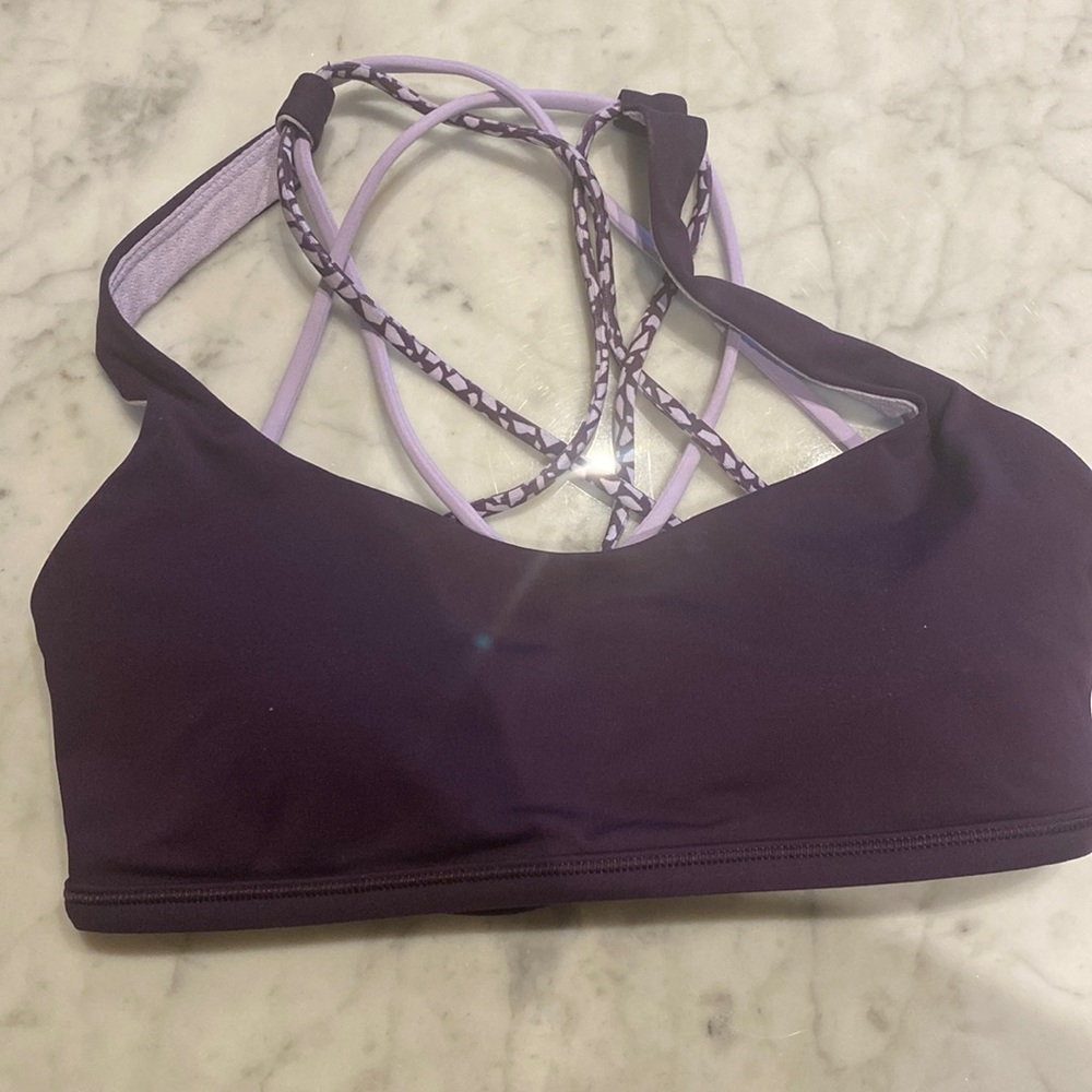EUC purple Lululemon free to be wild sports bra